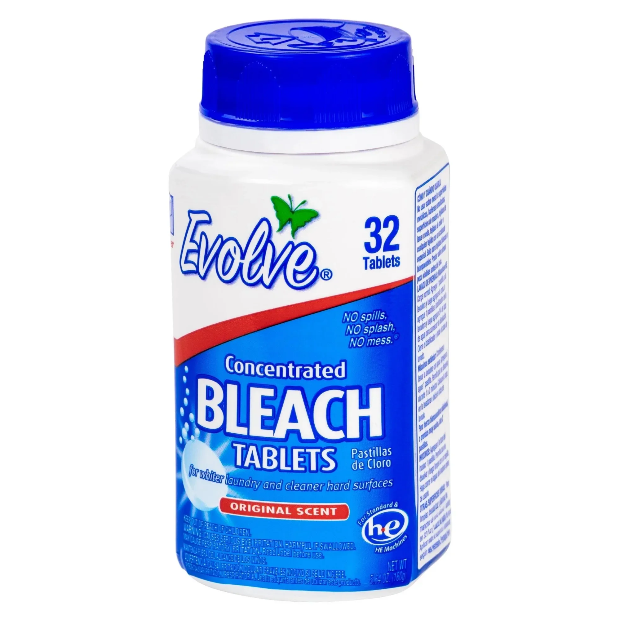 Bleach Tablets, Concentrated, Original Scent, 32 Count (5.64 oz Bottle)