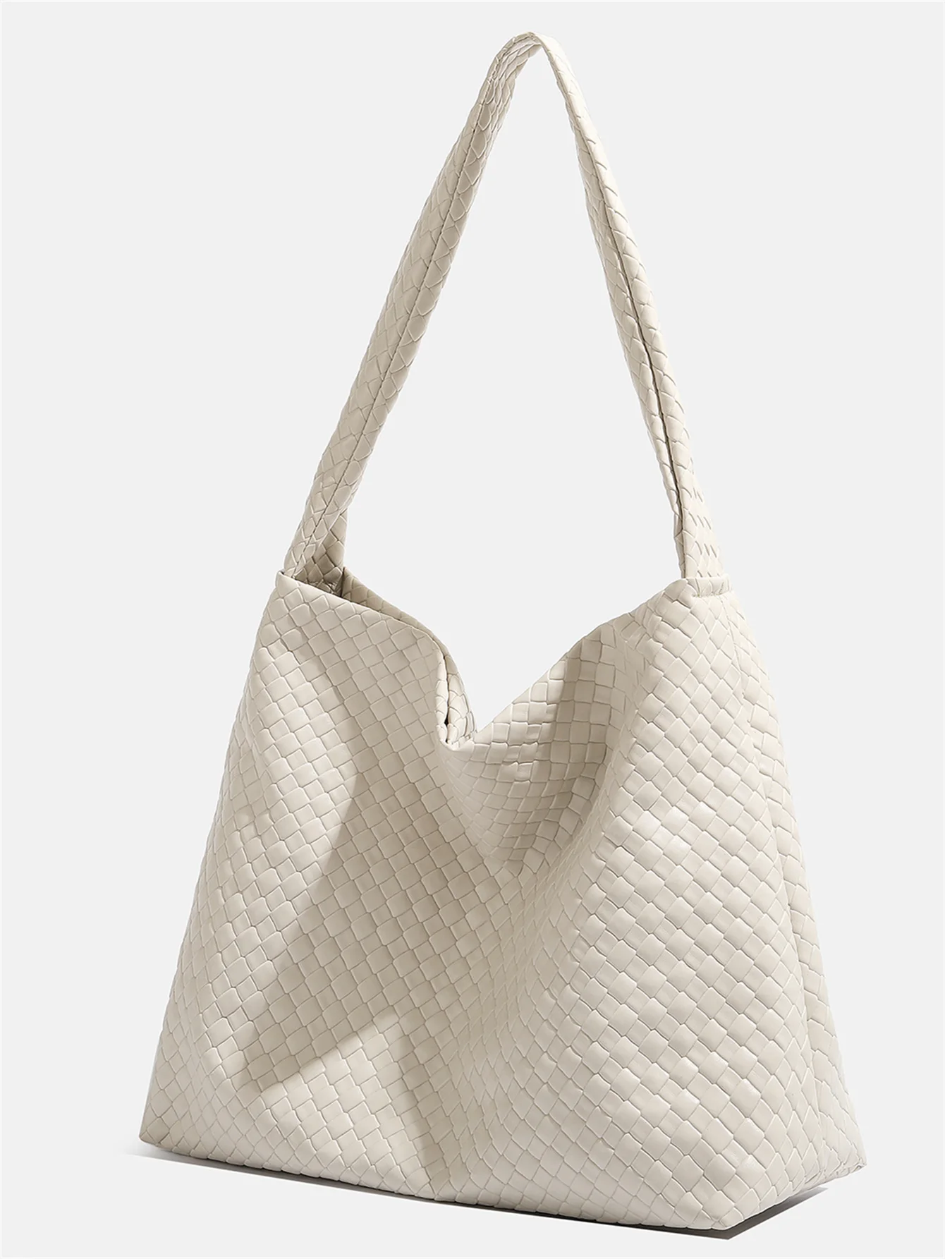 2024 Fashionable and Popular Knitted Commuting Minimalist Tote Bag, Unique Design Underarm Bag, Fashionable Large Capacity Shoul