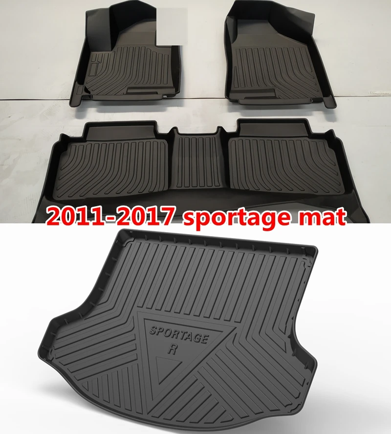 Use for 2011-2017 KIA Sportage car carpet Sportage car floor mat Sportage Full Set Trim to Fit For Sportage waterproof floor mat