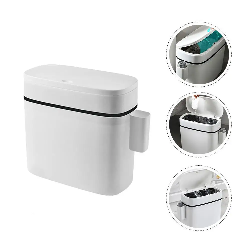 

1Pcs Heavy Duty Moisture Proof Trash Bin with Lid Simple Elegant Design High Quality Kitchen Bathroom Garbage Can Large Capacity