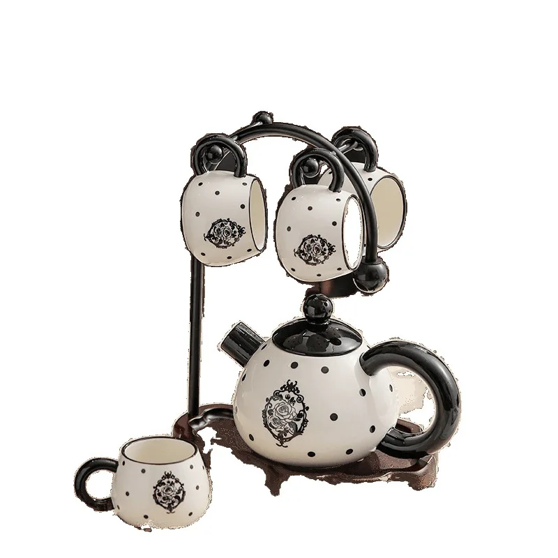 

Ceramic water set Household housewarming teacup new home cup teapot advanced living room tea set hospitality