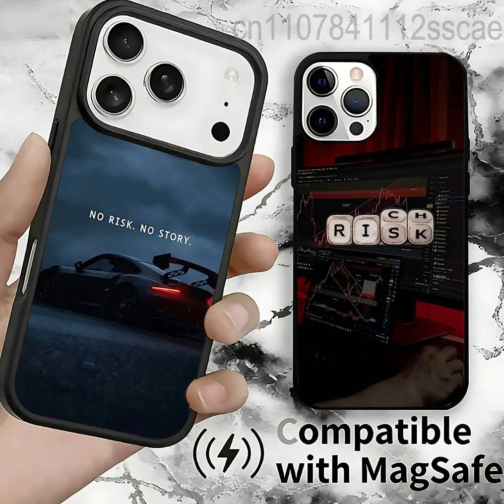

Trading Day Trader Risk Rich Magnetic Phone Case For IPhone 14 16 17 13 12 11 15 Pro Max Plus For Magsafe Wireless Charge Cover