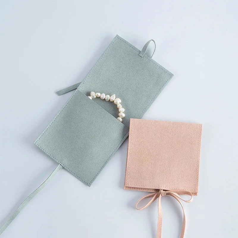 10pcs Jewelry Pouch Jewellery Packaging Bag Mini Jewelry Box Microfiber Cosmetic Bags Product Package Wedding Gift Bag SSBZD04