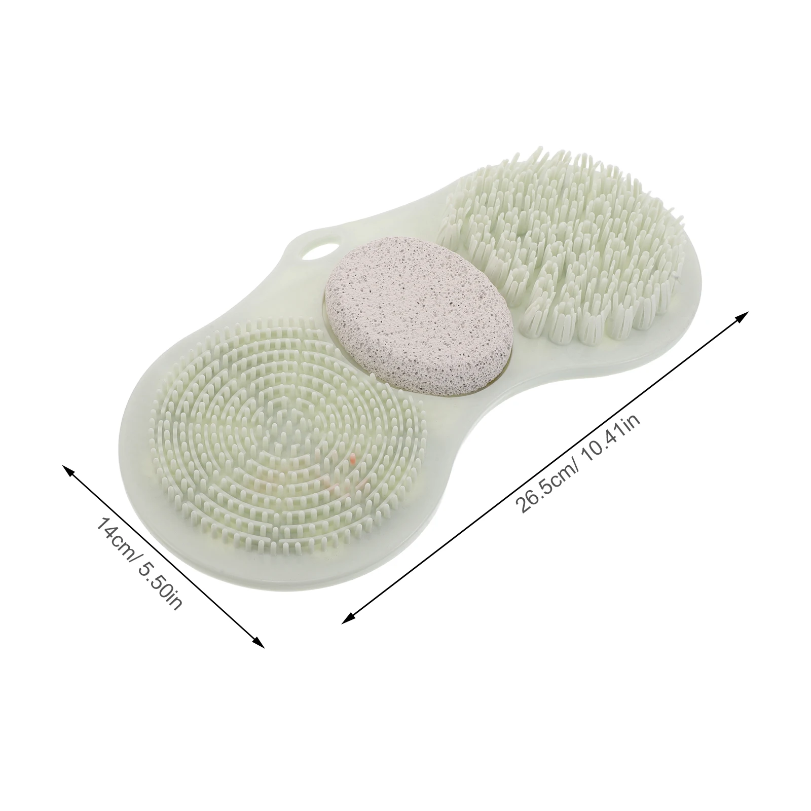 دش القدم الغسيل حصيرة عدم الانزلاق شفط الكؤوس المدمج في حجر الخفاف لإزالة الجلد الميت التقشير قدم تنظيف أداة