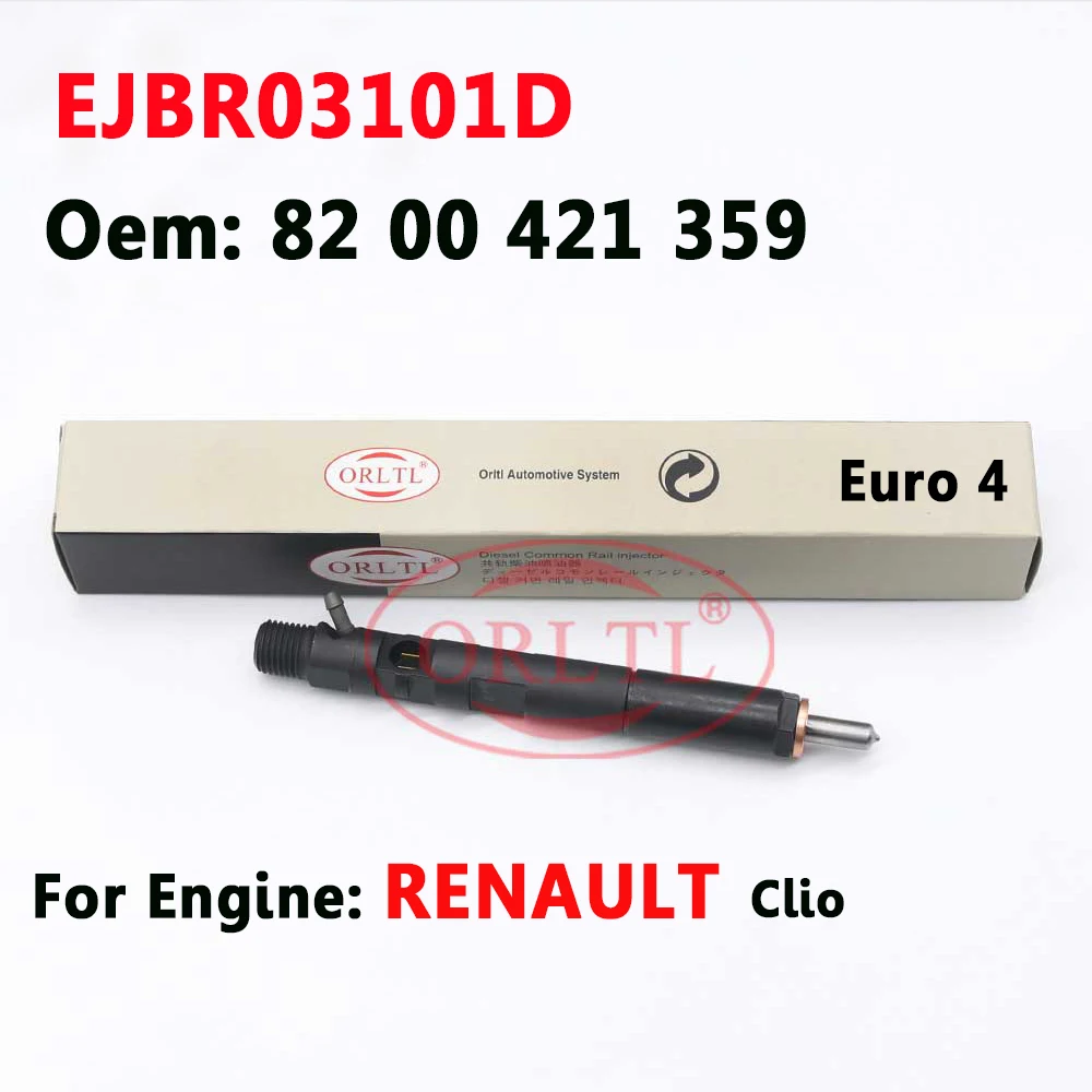 

ORLTL Orginal Fuel EJBR03101D (8200421359) Diesel Injector Nozzle R03101D for Delphi RENAULT 82 00 421 359 CLIO Euro 4