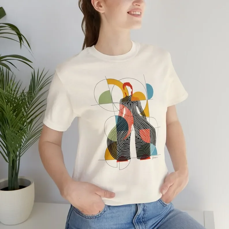 Jersey  T Shirt Bauhaus style tee Bowie art gift artistic David music legends long or short sleeves