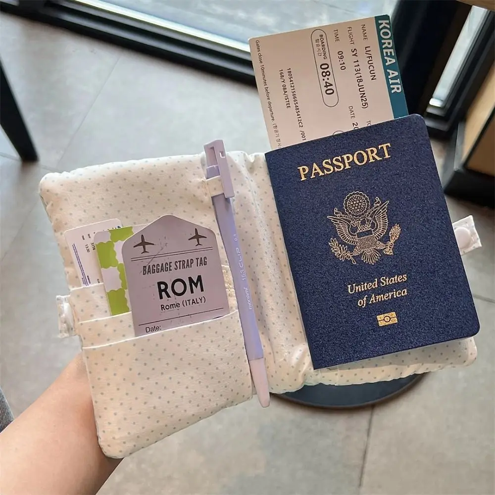 

Star Pattern Cute Travel Wallet Passport Cover Ticket Holder Passport Clip Multifunctional Card Holder Storage Card Bag Women
