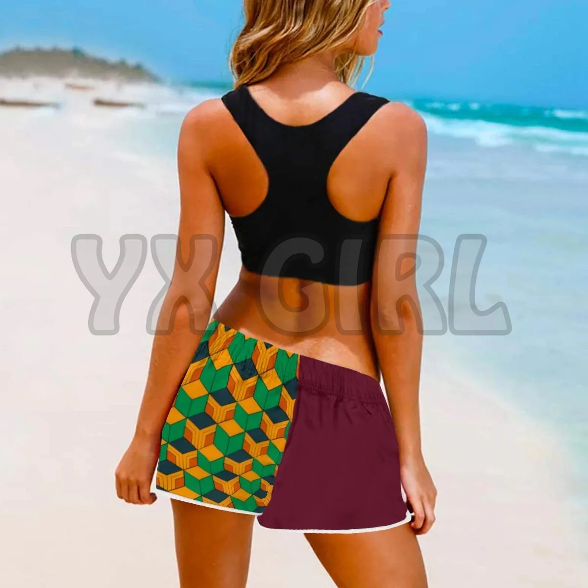 Demon Slayer Giyuu   3D All Over Printed Shorts Quick Drying Beach Shorts Summer Beach Swim Trunks