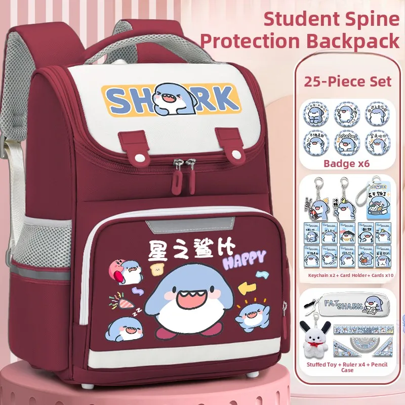 children's-large-capacity-backpack-school-bag-boys-girls-students-anti-exertion-spine-protection-cartoon-double-shoulder-bag
