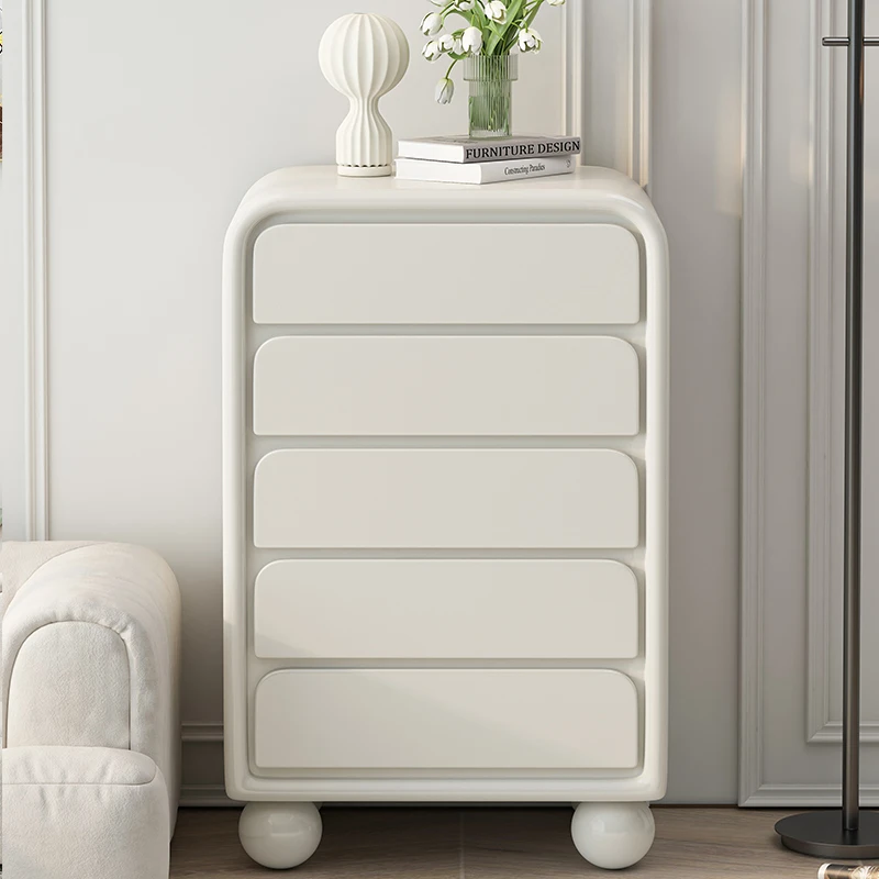 Factory Direct 2026 Cream wind chest of drawers, bedroom bedside cabinet, storage locker, bucket cabinet, living room sofa next