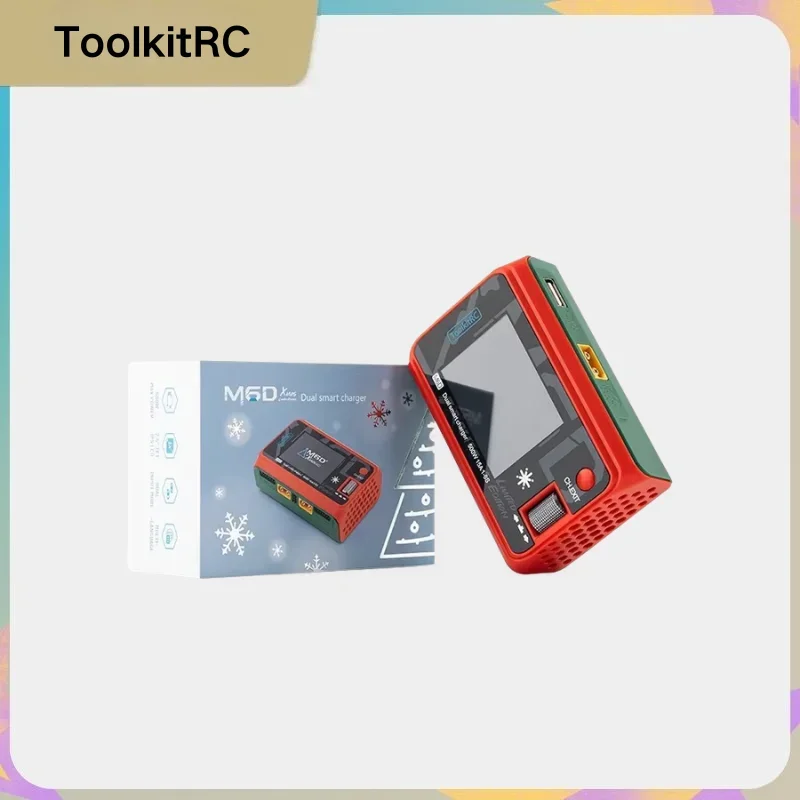 VoltSToolkitRC M6D V3 Dual Channel Charger Discharger, 500W 15A 1-6S LiPo LiHV Mini, For FPV Drone RC Battery Parts