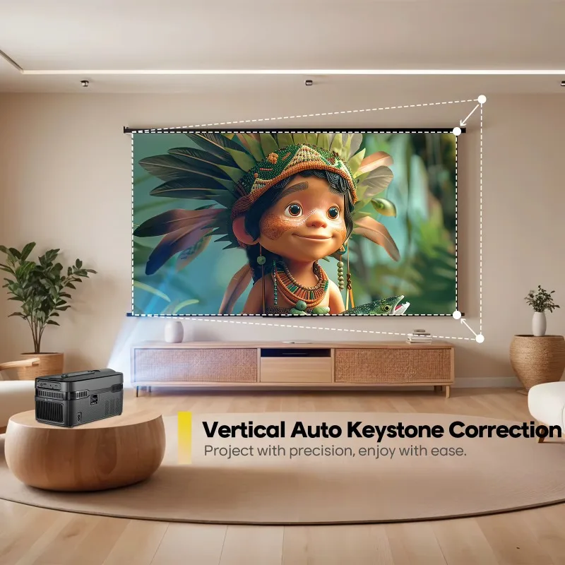 Short Throw Auto Offset 900 ANSI Air Mouse Voice Assistant 4K Electronic Focus Smart Projector