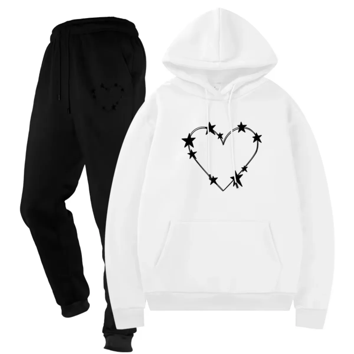 

2025 New Cotton Men's Autumn Winter Printed Warm Casual Sweatpants Tracksuit Hoodies Daily Sporty Jogger Suits Outdoor Outfits