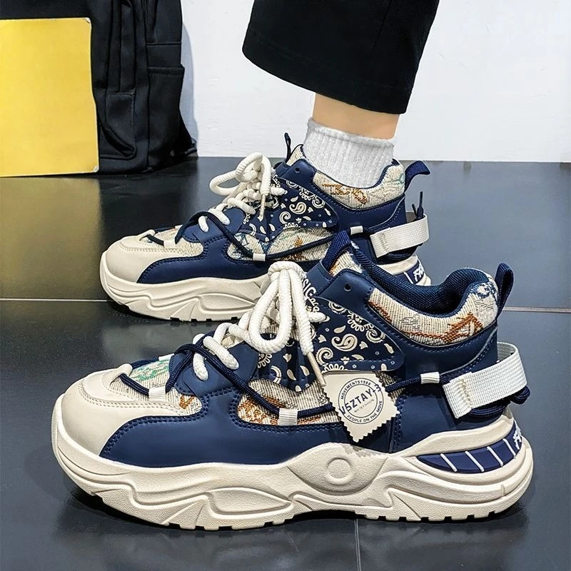 

Spring Autumn Lace Up Sports Platform High Cut Boots for Men Designer Non Slip Classic Vintage Retro Fashion Casual Man Shoes