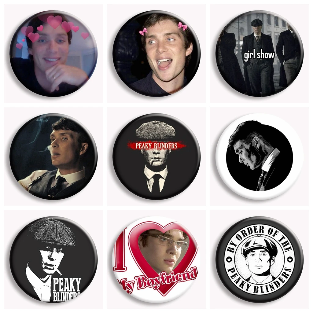 Pin de botón de Peaky Blinders, lazo rosa, amo Cillian, Murphy, Kawaii, broche, insignia, decoración de bolsa, regalo de colección para fanáticos