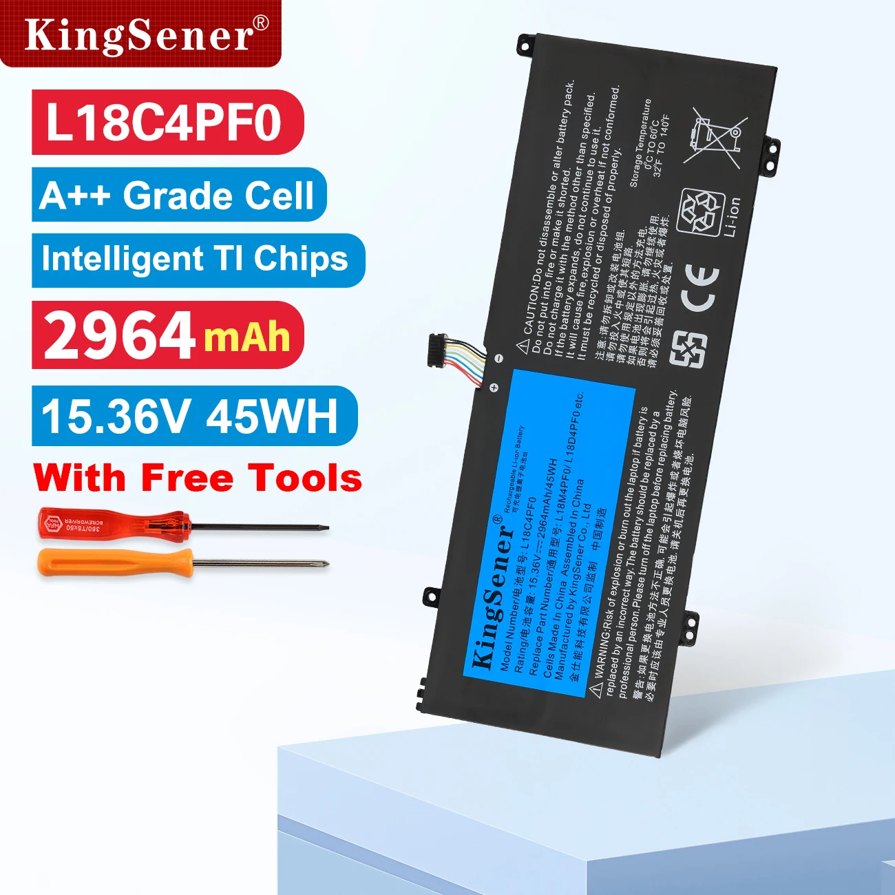 

KingSener L18C4PF0 L18M4PF0 L18D4PF0 Laptop Battery For Lenovo ThinkBook 13s 14s 13s-IWL 13s-20R90071GE 14s-IWL 14s-20rm0009us