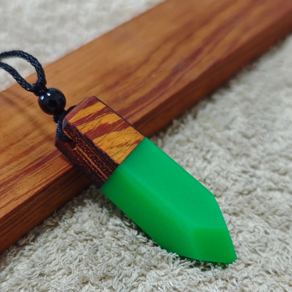 Ancient Wood Resin Glow-in-the-Dark Necklace Pendant Jewelry Gift ABB011 - view 3