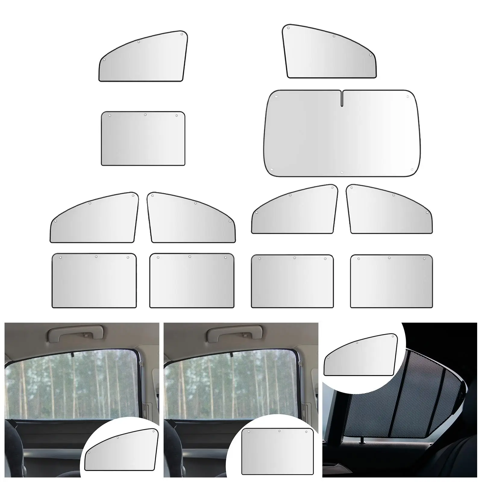 

Car Window Shade Decor Privacy Protector for Automobile Summer Vehicle