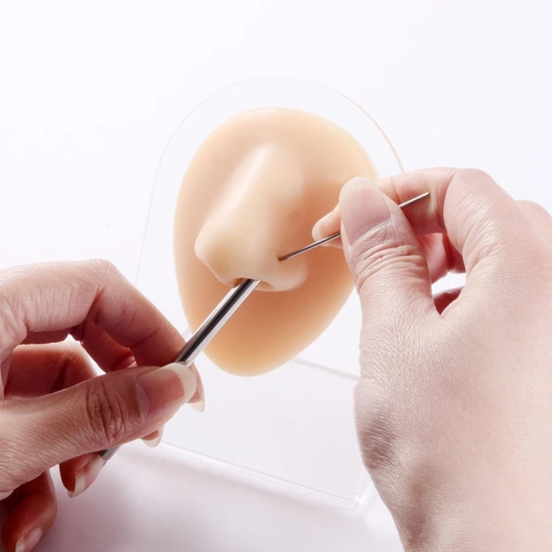 Edelstahl-Körperpiercing-Nadel-Piercing-Werkzeuge, Empfangsschlauch, Körperpunktions-Piercing-Werkzeug für die Nase, mm, 40