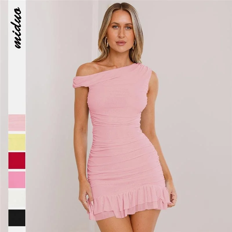 

Сексуальная летняя юбка Svel Me, плиссированная женская юбка Dr, облегающий комплект одежды с асимметричным воротником