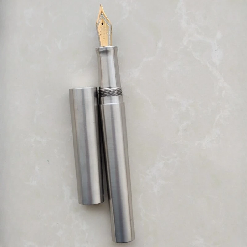 New Titanium Alloy Frosted Fountain Pen BOCK Nib F 0.5MM Calligraphy Pen Perfect for Handwriting Art Best Seller Stationery