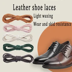 2.5mm Cotton Waxed Solid Round Shoelaces Durable Polyester Shoelaces Oxford Shoe Laces Boots Laces Waterproof Leather Shoelace