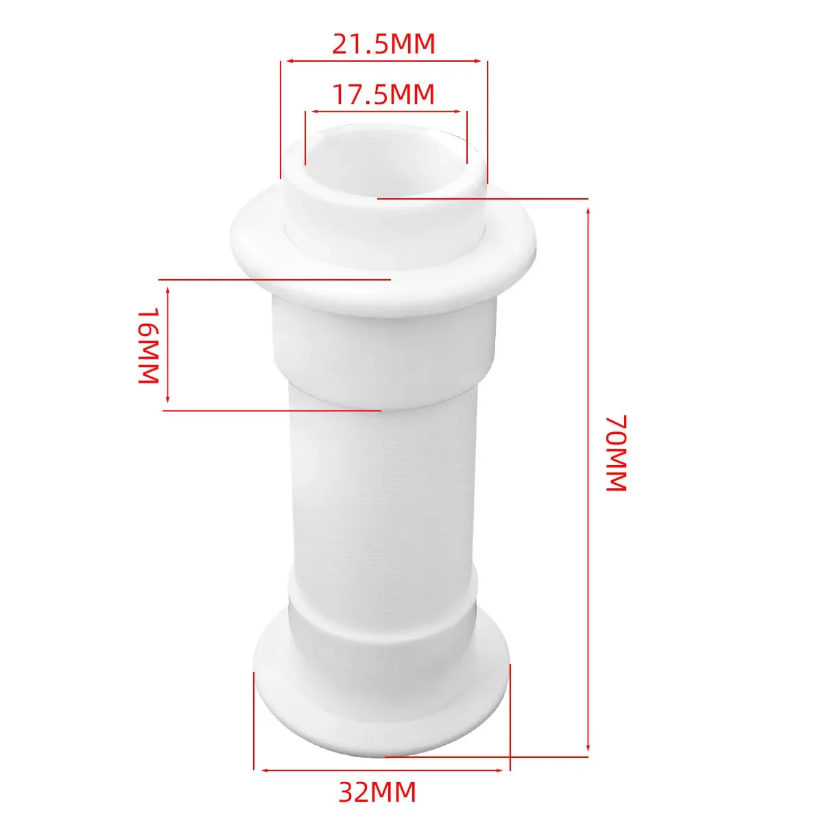 Saltwater Resistant Nylon For Marine Drain for Livewell Baitwell Motorwell on Yachts Kayaks Canoes 7.2x3.3x3.3cm