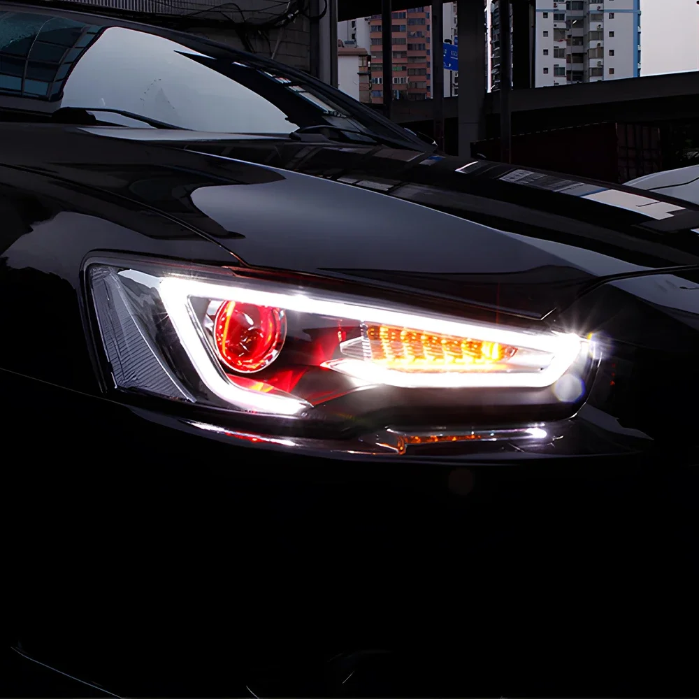 

Car Front lamps Assembly For Mitsubishi Lancer 2008-2017 Upgrade A5 Style LED Auto Headlights Projector Lens Accessories
