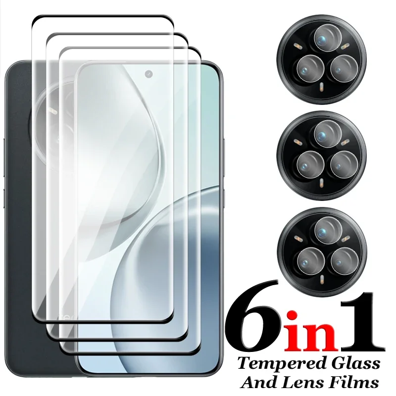 

For Realme 14 Pro+ Glass For Realme 14 Pro Plus Tempered Glass 3D Curved Full Cover Screen Protector For Realme 14 Pro Lens Film