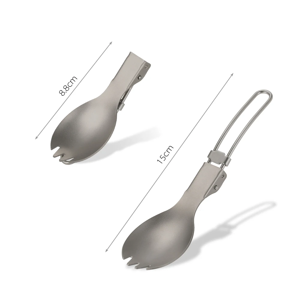 Lixada Titanium Folding Fork Ultralight Outdoor Portable Dinner Fruit Fork Flatware Tableware for Camping Backpacking