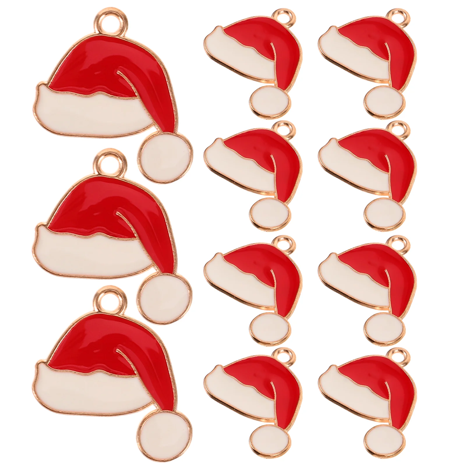 20 Pcs Charm Santa Hat Pendant Claus Pendants Christmas Alloy DIY Jewelry Design Necklace Charms