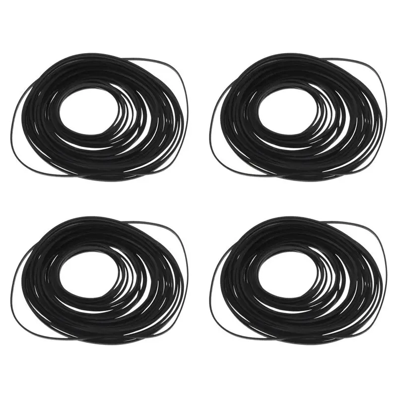 N36R-200PCS Universal Mix Cassette Tape Machine Belts Assorted Common Flat Rubber Belt For Recorders CD DVD Drive