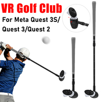 VR Golf Club Attachment for Meta 3 VR Handle Controller Tennis Kayak Game VR Golf Handle Grip for Meta Quest 3S/Quest 3/Quest 2