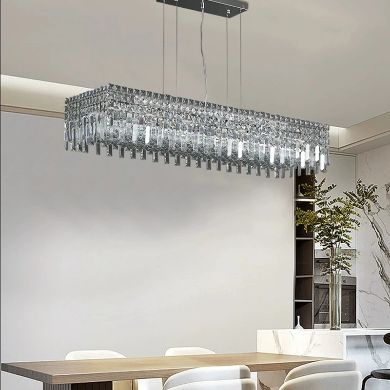 Long Cristal Luxury Chandelier Lighting Avize Modelleri 2024 Dining Room Decoration Ceiling Chandeliers Crystal Lustres Lampara