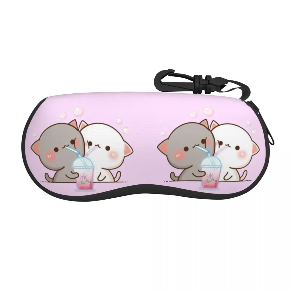 Couple Mochi Cat Peach And Goma Shell Eyeglasses Case Men Women Cool Glasses Case Sunglasses Box Pouch