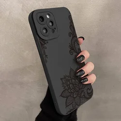 Luxury Lotus Flower Soft Case Funda for Xiaomi Redmi Note 14 13 Pro 4G Note 12 11 Pro Plus 5G 11S 10S 12S 10 12C 13C 14C Cover