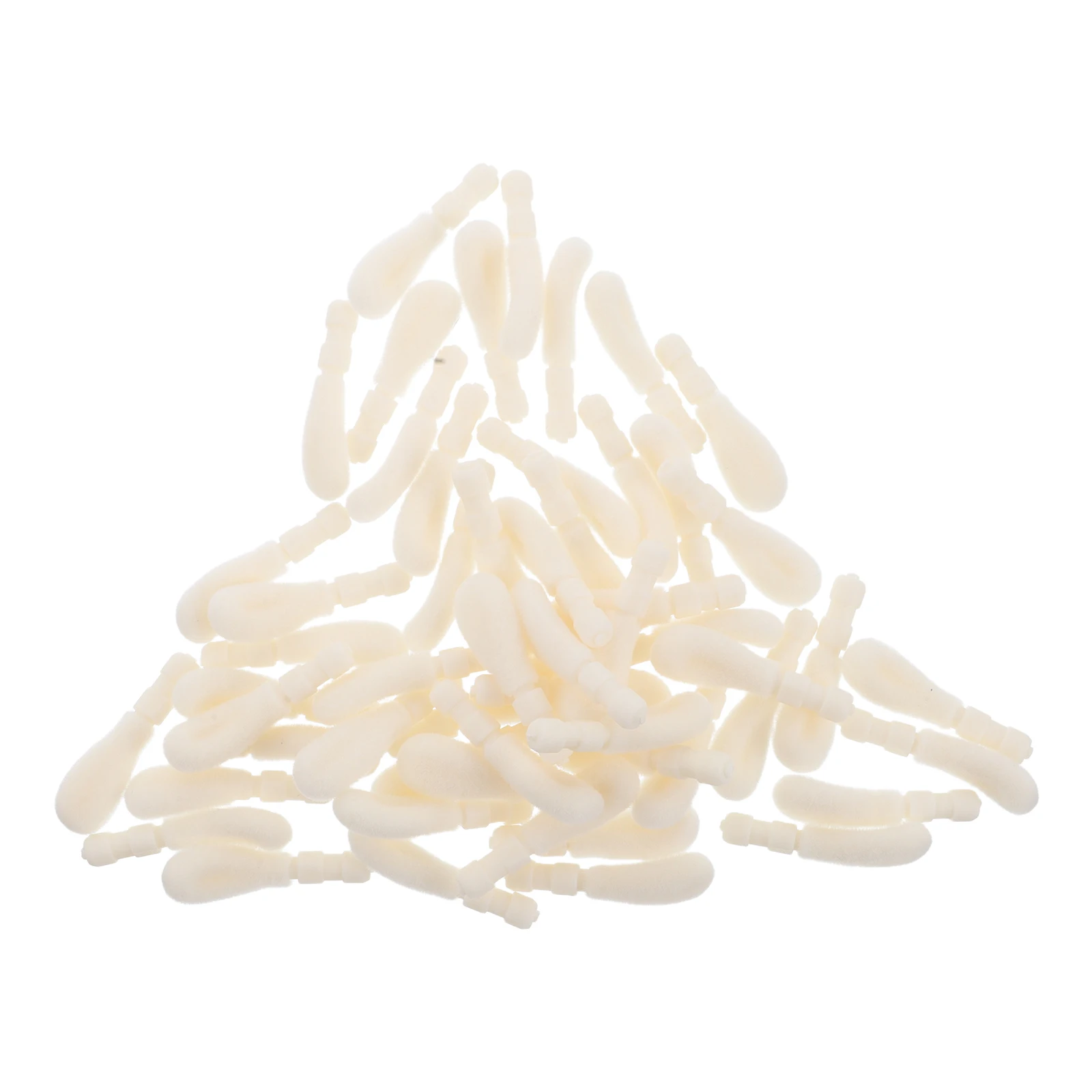 

50Pcs Lip Brush Replacement Heads Soft Flocking Large Cotton Head Design Makeup Beauty Tool Ups Brush