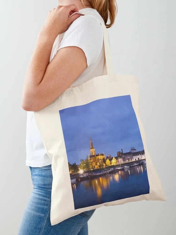 Maastricht, Sint-Martinuskerk And Maas River Tote Bag tote bags men canvas bags Tote Bag