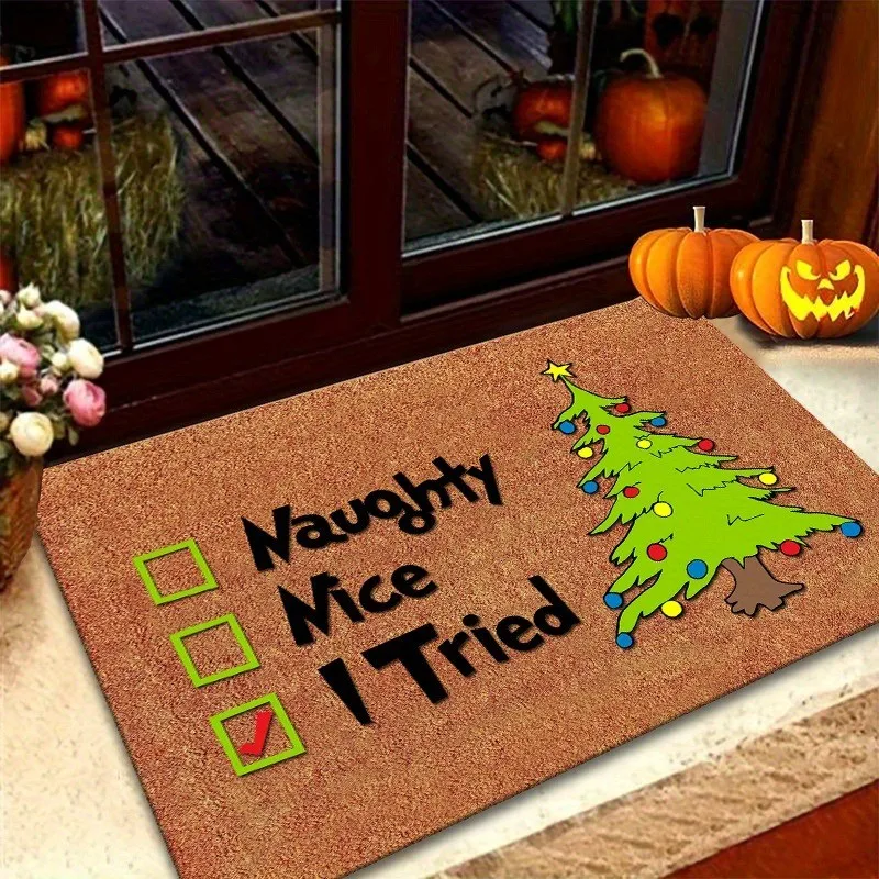 

Chic Non-Slip Door Mat for Halloween & Christmas Doormat Machine Washable Rug for Bedroom Doormat Non Slip Rug Home Decor Carpet