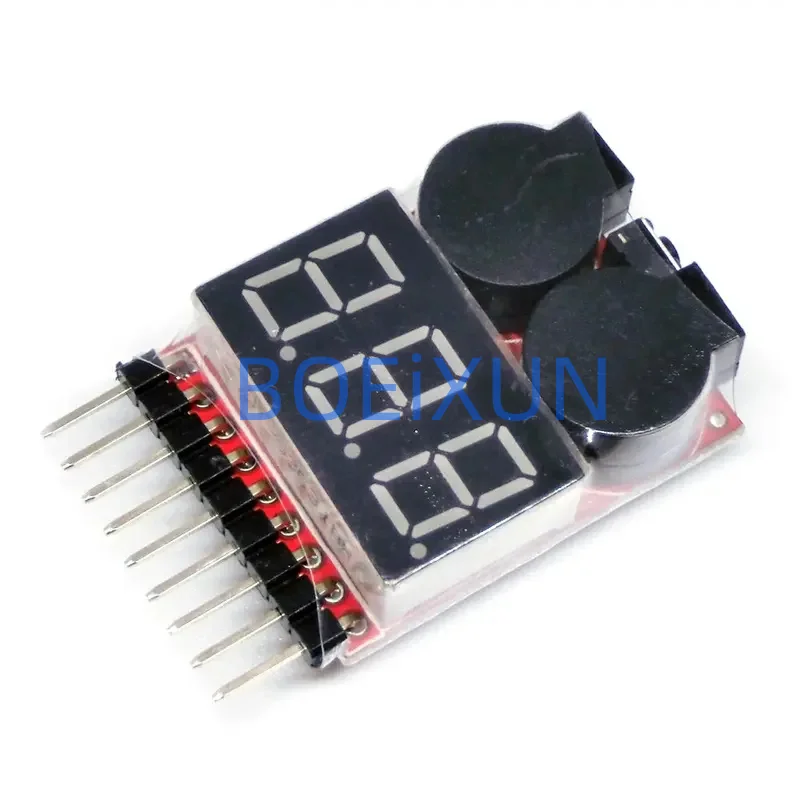 For 1S/2s/3s/4s/5s/6s/7s/8s Low Voltage Buzzer Alarm Lipo Battery Voltage Indicator Tester 3.7v 7.4v 11.1v