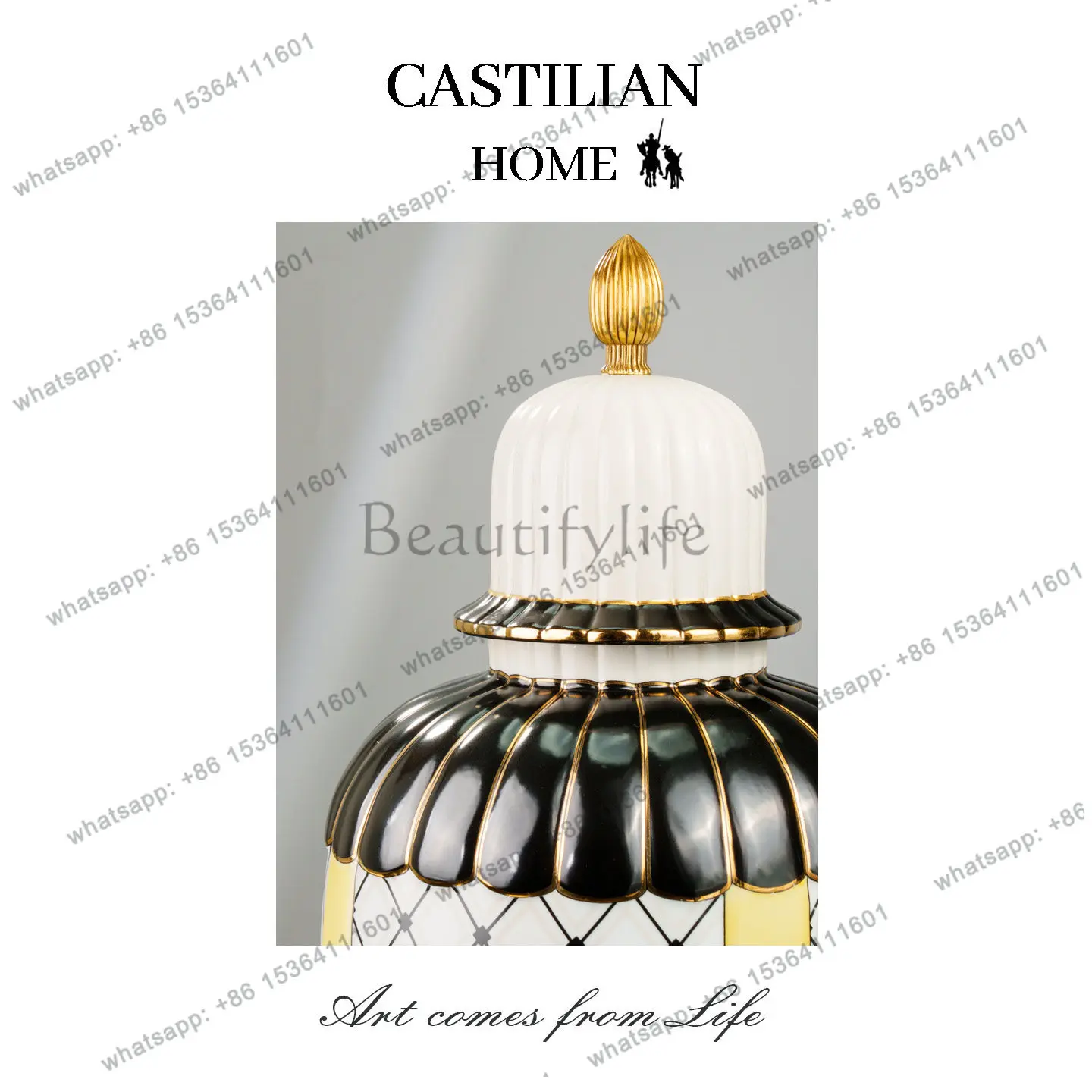 HOT light luxury high-end general storage tank vase entrance decoration C6078