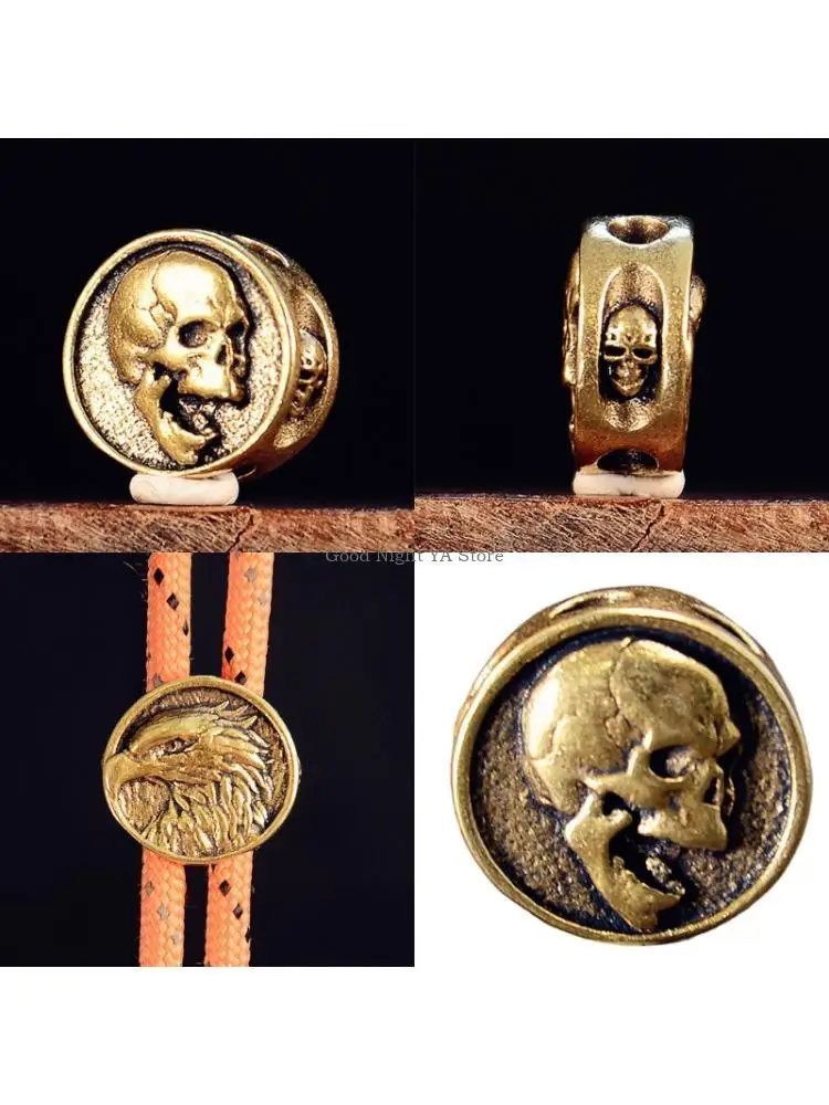  Unique Artistic Skull Metal Beads Pendant for Paracord and DIY Enthusiasts Jewelry Making Paracord Bead