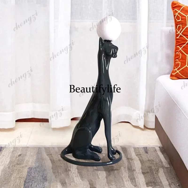 D56 Floor lamp animal decoration ornament, hotel front desk lighting model room art decoration