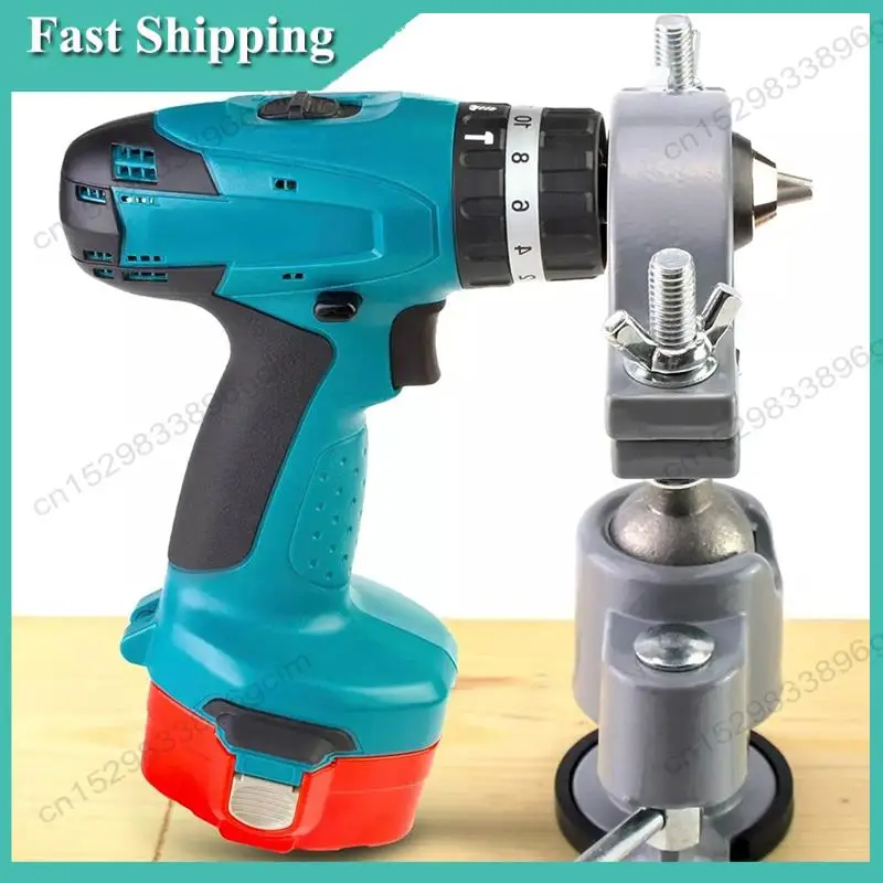 -BABQ Table Vise 360 Degree Bench Rotate Clamp-On Grinder Holder Electric Drill Stand Bracket, Universal Machine Tools