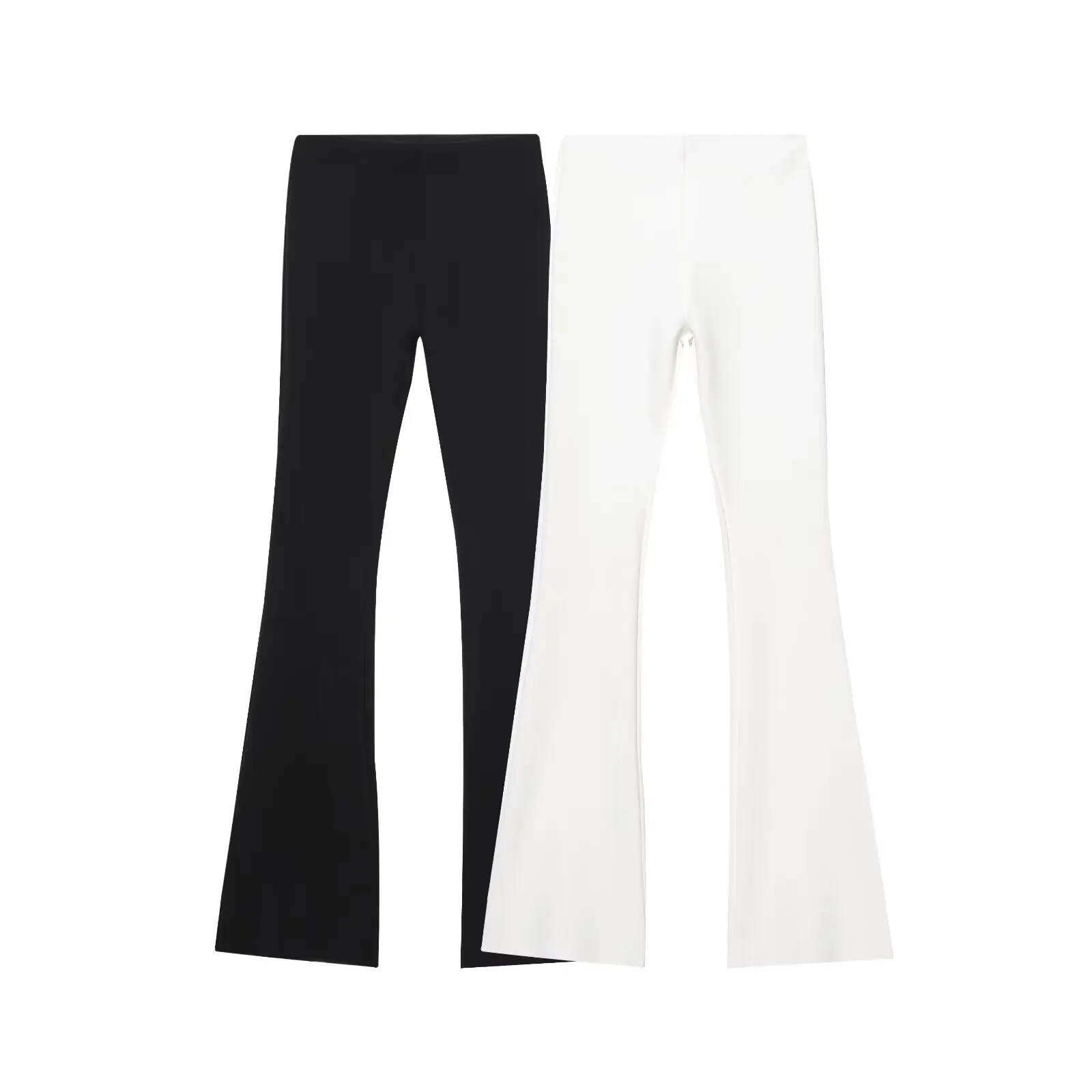 

BM&MD&ZA Women's Casual Comfortable High - Waisted Stretch Elegant Simple Flared Trousers