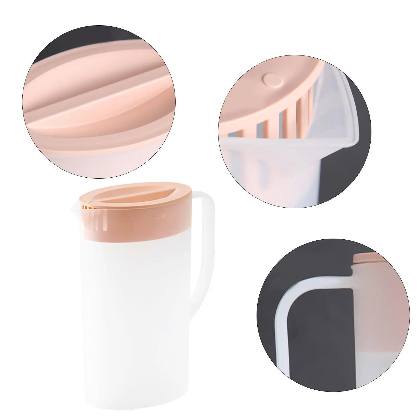 Leak-Proof Cold Drink Pitcher 1.5/2L Beverage Dispenser With V-Spout & Lid For Home, Parties, Picnics, Lemonade & Iced Tea