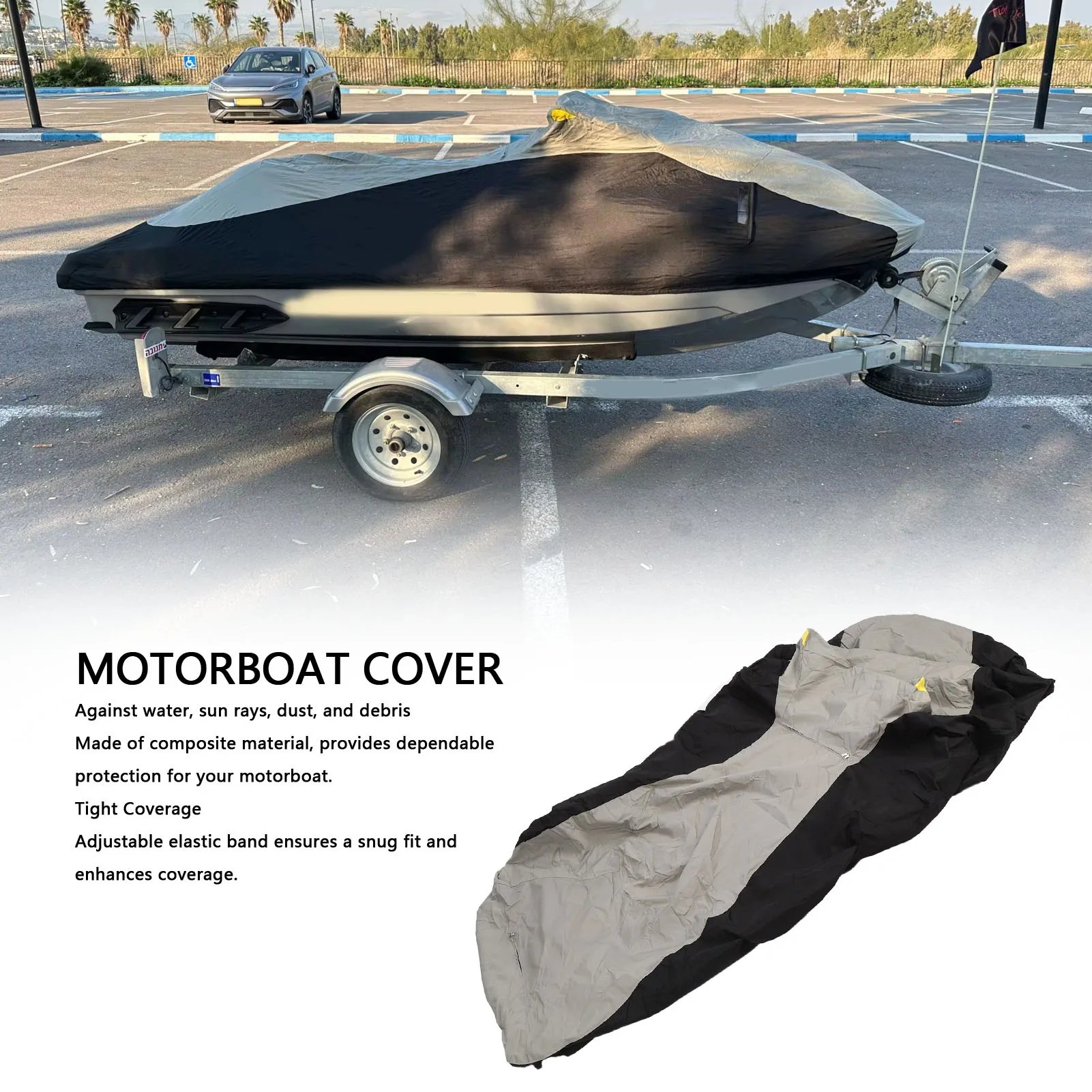 

Motorboat Cover Waterproofing Sunproof Marine Trailerable Boat Protective Cover Replacement for Sea-Doo RXP300 GTX300