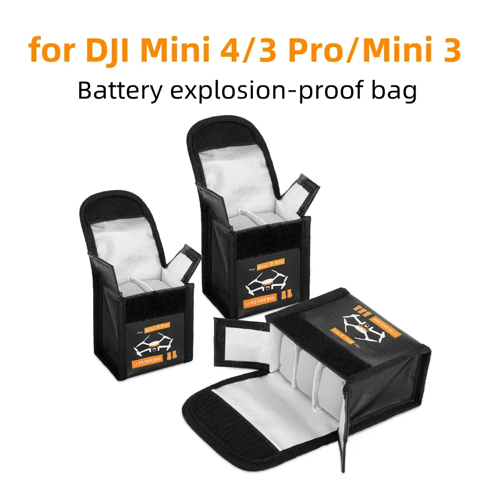 Flight Safe Bag for DJI Mini 3 Pro Battery Explosion-Proof Bag Protective Case for DJI Mini 3 Pro/Mini 4 Pro Battery Accessories