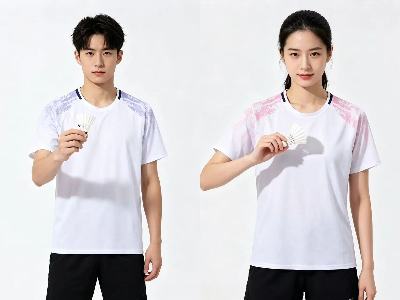 2026-新しい勝利バドミントンユニフォーム速乾性プロ競技セット通気性半袖-tシャツ男性の女性の