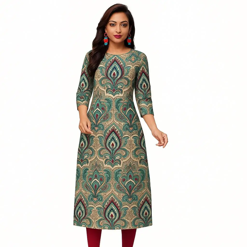 Muzułmańska Kurtta Damska Turecka Abaja Wygodna Sukienka Kurt Prosta Krój Tubowy Rozcięcie na dole Paw Casual Etniczna Bliskowschodnia Arabska